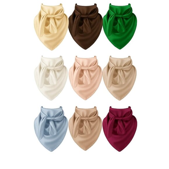 Dark Brown Wild Rag Large Scarf 23x23" Western Accessory Cowgirl or Cowboy - Picture 3 of 5